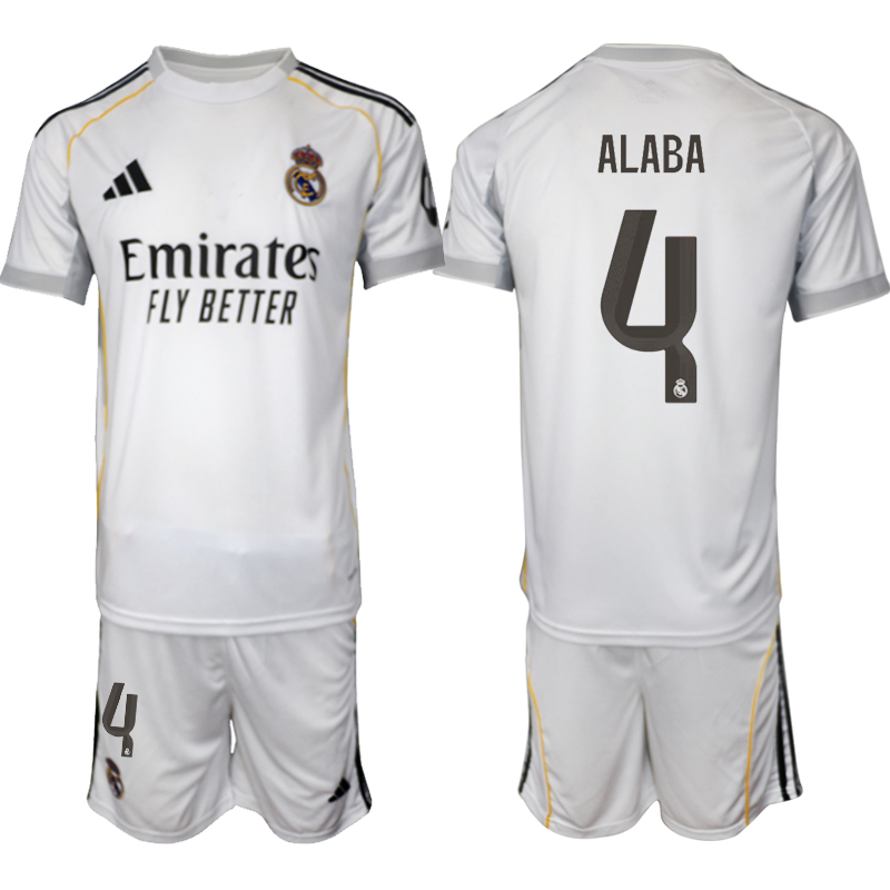 Men 2025-2026 Club Real Madrid home white 4 Soccer Jersey 01